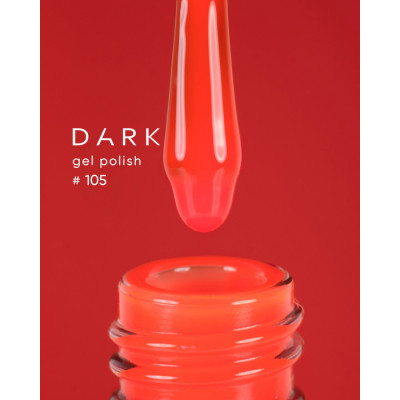 Гель-лак для нігтів Dark gel polish new collection 105 Червоний Без TРO, 10 мл