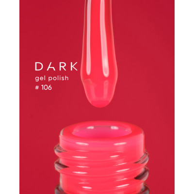 Гель-лак для нігтів Dark gel polish new collection 106 Червоний Без TРO, 10 мл