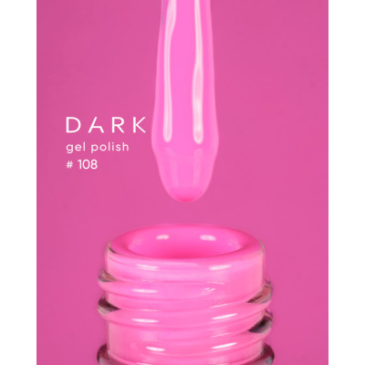 Гель-лак для нігтів Dark gel polish new collection 108 Рожевий Без TРO, 10 мл