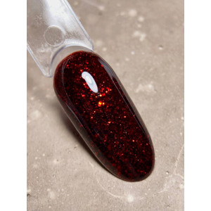 Гель-лак для нігтів Dark gel polish new collection 112 Бордовий з блискітками Без TРO, 10 мл