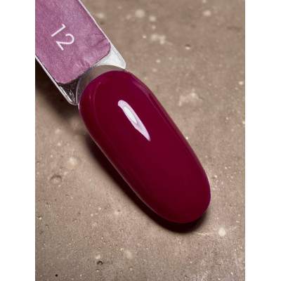 Гель-лак для нігтів Dark gel polish new collection 12 Темно-малиновий Без TРO, 10 мл