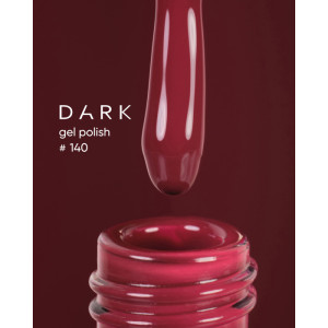 Гель-лак для нігтів Dark gel polish new collection 140 Темно-бордовий Без TРO, 10 мл