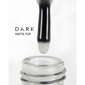 Матовий топ для нігтів з липким шаром Dark Matte Top з ефектом велюру, 15 мл 