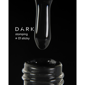 Лак для стемпінгу Dark Stamping polish №01 чорний, 10 мл