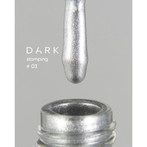 Лак для стемпінгу Dark Stamping polish №03 срібний, 10 мл