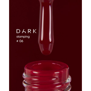 Лак для стемпінгу Dark Stamping polish №06 червоний, 10 мл