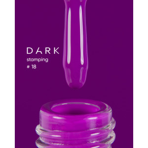 Лак для стемпінгу Dark Stamping polish №18 фуксія, 10 мл