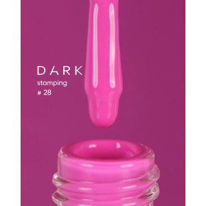 Лак для стемпінгу Dark Stamping polish №28 неоновий рожевий, 10 мл