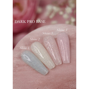 База для нігтів Dark Pro Base Shine №01 срібний з блиском, 15 мл 