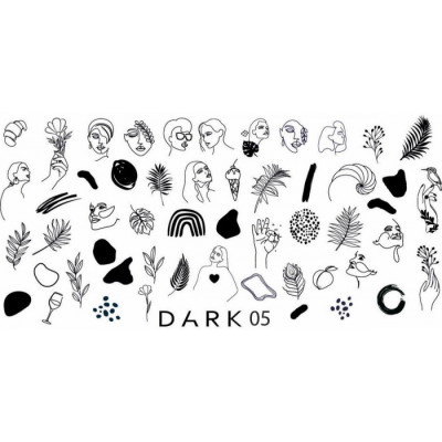 Пластина для стемпінгу Dark 05, металева