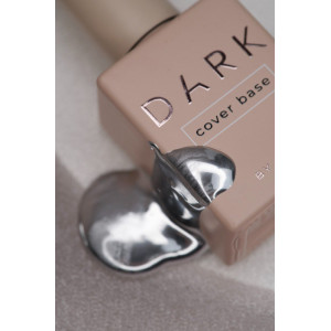 Гель-фарба Dark для дизайну Silver metal gel paint метал срібло, 5 грам