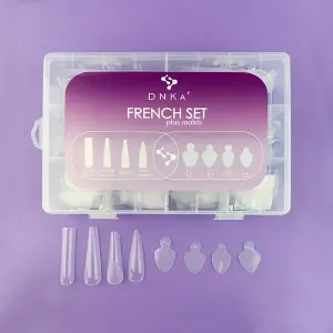 Набір верхніх форм для нарощення Dnka French Set plus molds з молдами, 192/96 шт