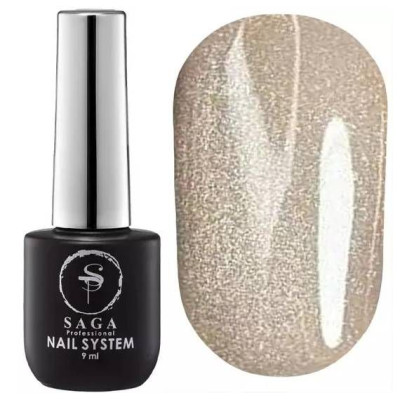 Гель-лак котяче око Saga Professional Glow Cat №06 блідо-коричневий, 9 мл