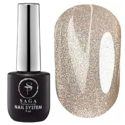 Гель-лак котяче око Saga Professional Glow Cat №07 сіро-коричневе, 9 мл