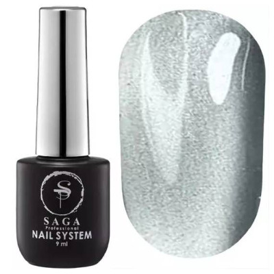Гель-лак котяче око Saga Professional Glow Cat №09 срібний, 9 мл