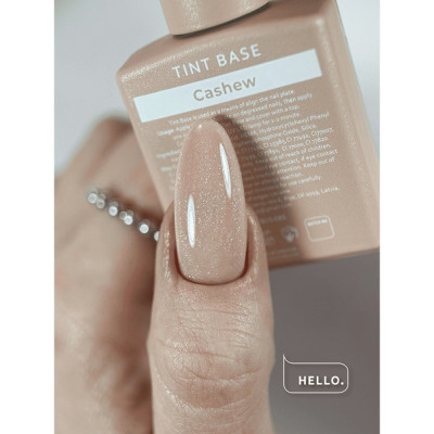 Камуфлююча база для нігтів Heylove Tint base Cashew з шимером, 15 мл