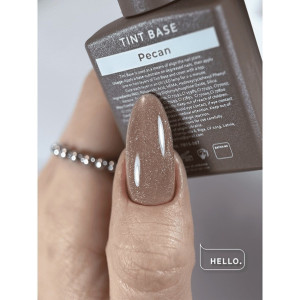 Камуфлююча база для нігтів Heylove Tint base Pecan з шимером, 15 мл