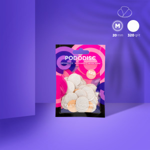 Змінні файли Staleks Pro білі для педикюрного диска Pododisc M 320 грит (50 шт)