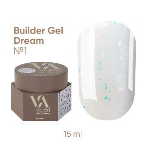 Моделюючий гель для нігтів Valeri Builder Gel Dream №1, 15 мл 