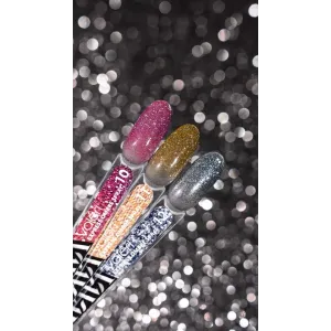 Омбре спрей для нігтів Valeri Express Ombre Spray №12 срібло крупний глітер, 7.5 грам 