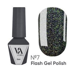 Світловідбиваючий гель - лак для нігтів Valeri Flash №7, 6 мл