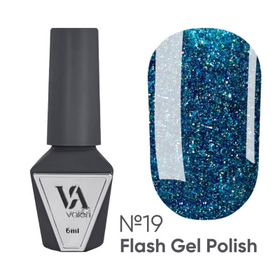 Світловідбиваючий гель - лак для нігтів Valeri Flash №19, 6 мл