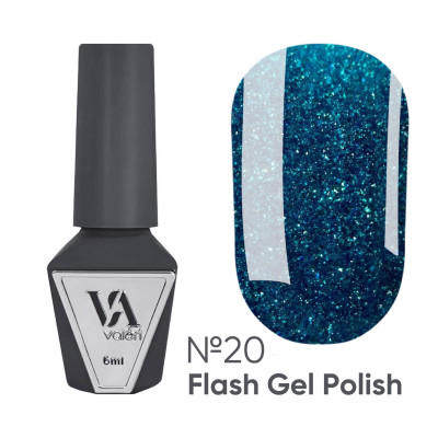 Світловідбиваючий гель - лак для нігтів Valeri Flash №20, 6 мл