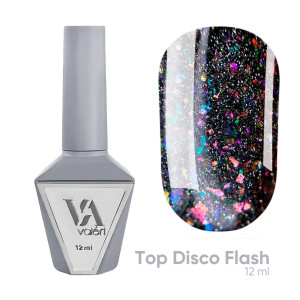 Світловідбиваючий топ для нігтів Valeri Top Disco Flash, 12 мл