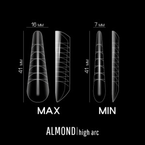 Верхні форми для нарощення Adore professional Pro Nail Forms Almond high arc, 120 шт