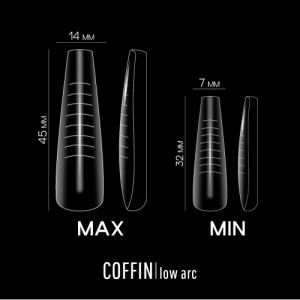Верхні форми для нарощення Adore professional Pro Nail Forms Coffin low arc, 120 шт