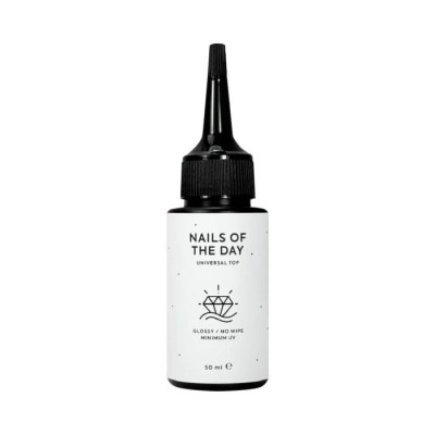 Топове покриття для нігтів Nailsoftheday Universal Top no wipe minimum uv прозорий, 50 мл