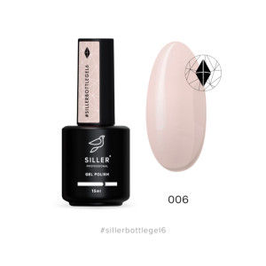 Рідкий гель для нігтів Siller Bottle Gel №6 персиково-рожевий, 15 мл