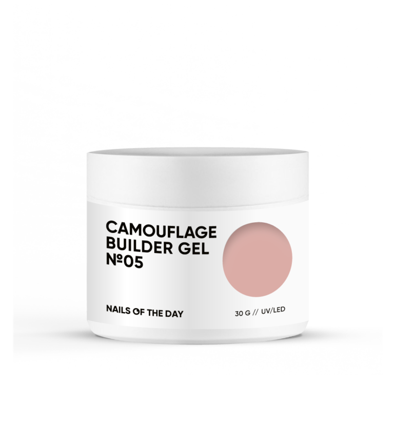 Камуфлюючий гель для моделювання нігтів Nailsoftheday Camouflage builder gel 05 світло-коричневий, 30 мл