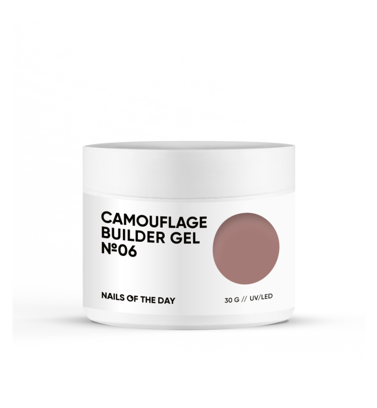 Камуфлюючий гель для моделювання нігтів Nailsoftheday Camouflage builder gel 06 коричневий, 30 мл