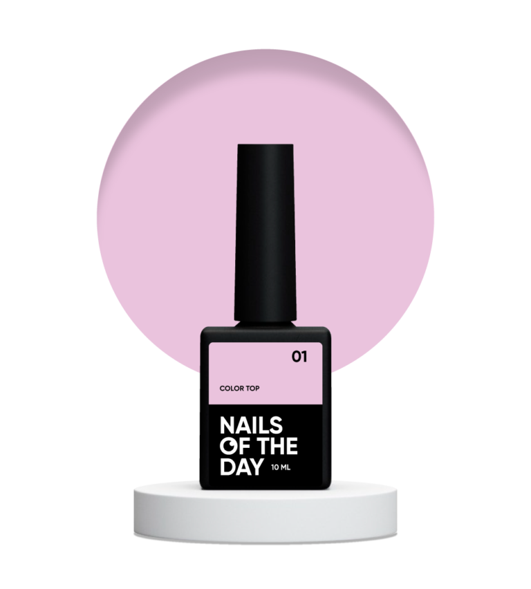 Камуфлюючий топ для нігтів Nailsoftheday Color top 01 ніжно рожевий, 10 мл