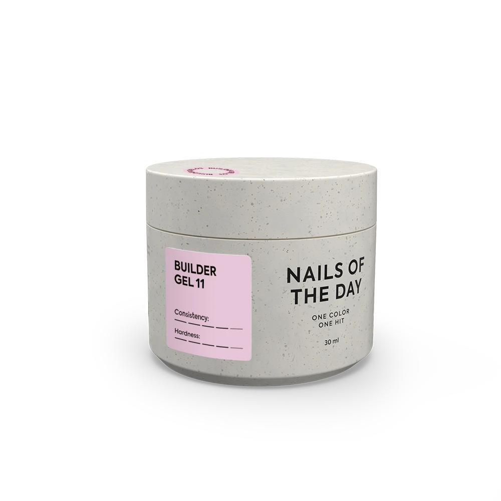 Моделюючий гель для нігтів Nailsoftheday Builder Gel 11 — світло-рожевий, 30 мл