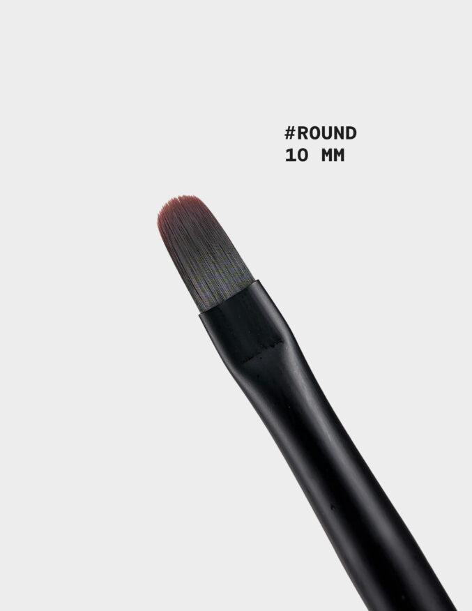 Пензлик для гелю, бази, топа Biblioteka #round, 10 мм