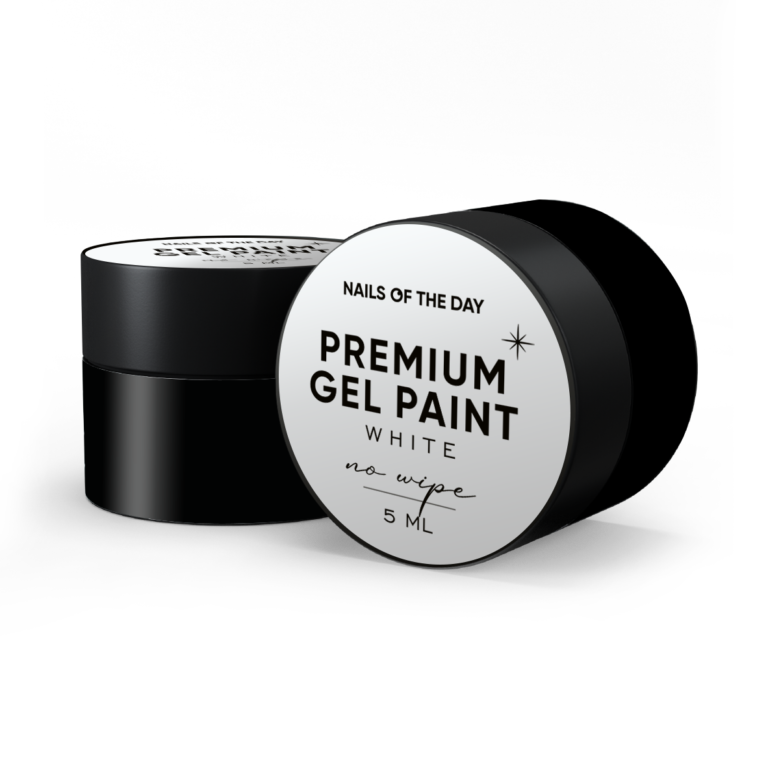Гель-фарба без липкого шару Nailsoftheday Premium gel paint White no wipe, 5 мл