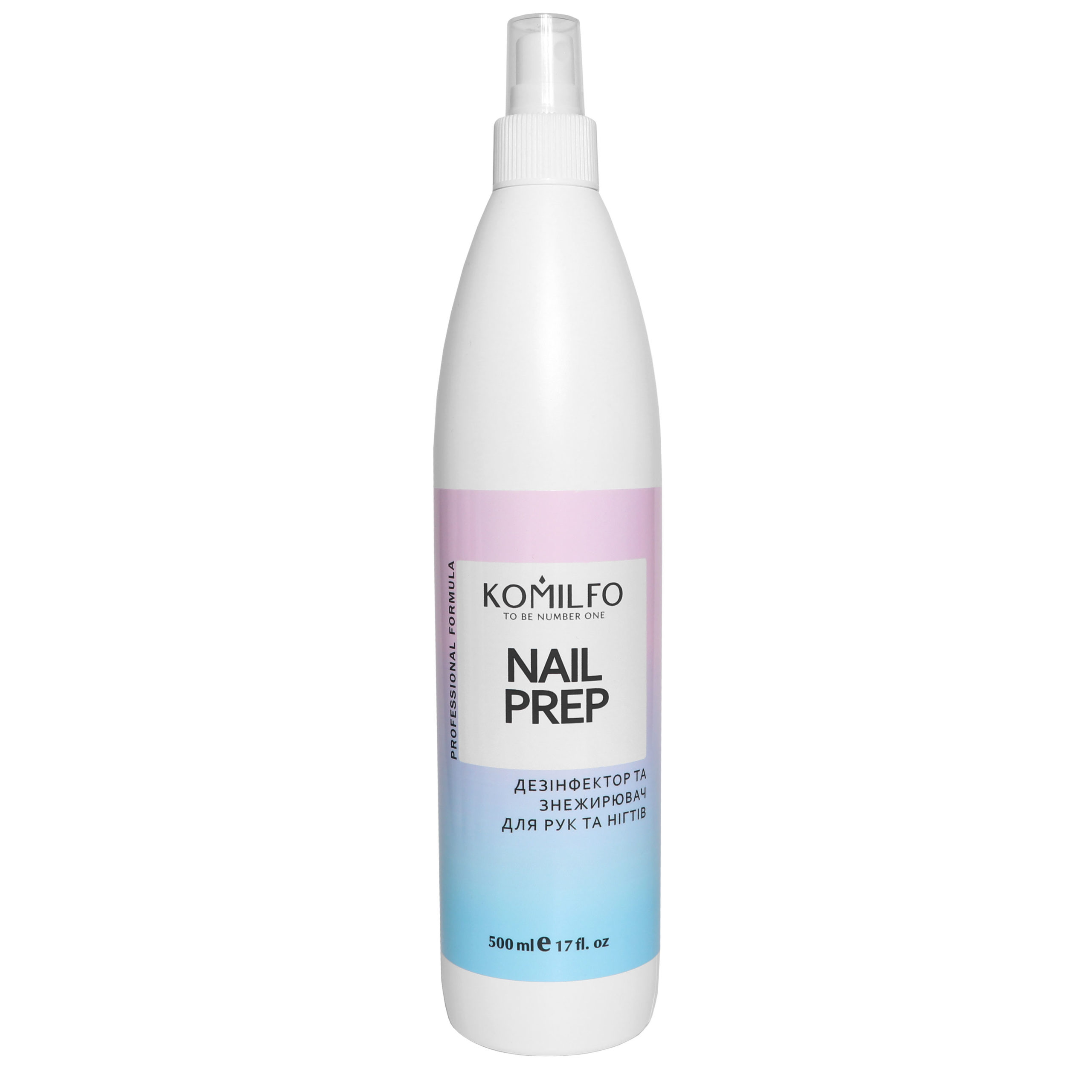 Знежирювач та дезінфектор для нігтів 2в1 Komilfo Nail Prep, 500 мл