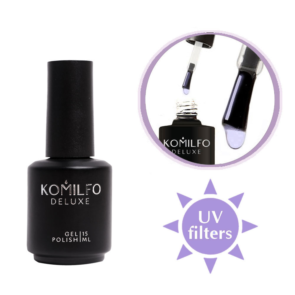 Топ для нігтів без липкого шару та з Уф фільтрами Komilfo No Wipe Top with UV Filters, 15 мл