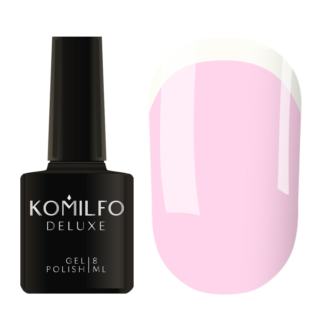 Гель-лак для нігтів Komilfo French Collection №F001 блідий лілово-рожевий, для френчу, 8 мл