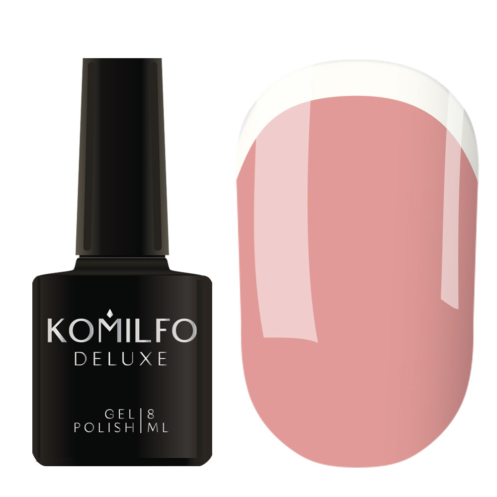 Гель-лак для нігтів Komilfo French Collection №F006 хмарно-рожевий, емаль, для френчу, 8 мл
