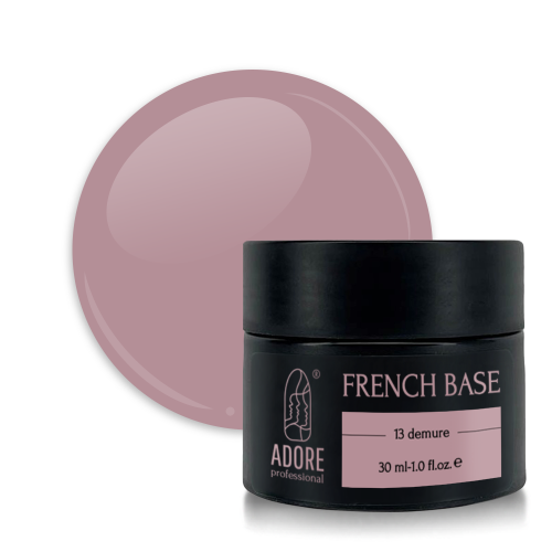 Камуфлююча база для нігтів Adore French Base №13 — demure, 30 мл