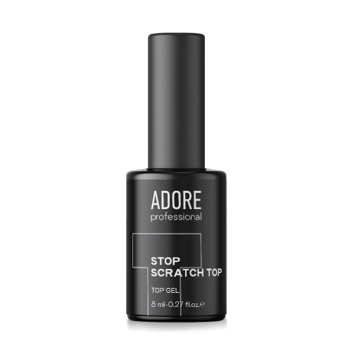 Топ для нігтів антиподряпини Adore Stop Scratch Top no wipeз UV фільтром, 8 мл