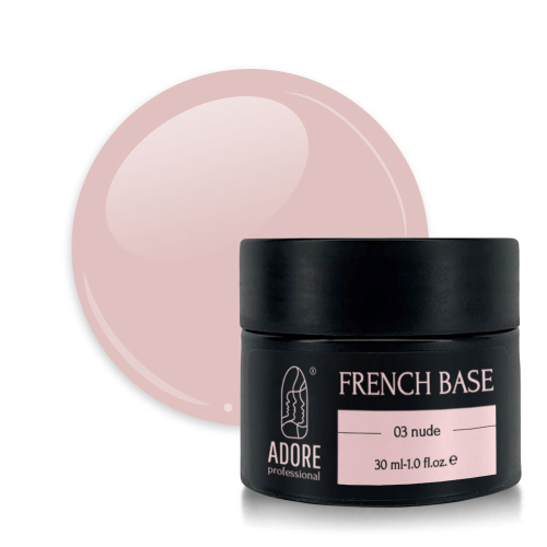 Камуфлююча база для нігтів Adore French Base №03 — nude, 30 мл