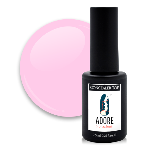 Камуфлюючий топ для нігтів Adore Concealer top №02 - rose, 7.5 мл