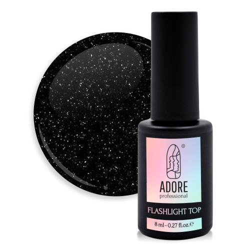 Топ для нігтів світловідбиваючий Adore Flashlight Top №01 - silver, 8 мл