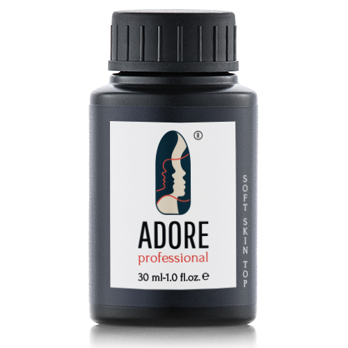 Матовий топ для нігтів без липкого шару Adore Soft Skin Top no wipe UV фільтрами, 30 мл