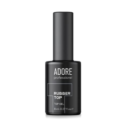 Топ для нігтів каучуковий з липким шаром Adore Rubber Top wipe з UV фільтрами прозорий, 8 мл
