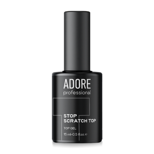 Топ для нігтів антиподряпини без липкого шару Adore Stop Scratch Top no wipe з UV фільтрами, 15 мл
